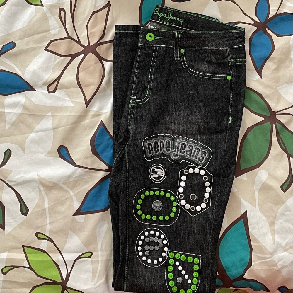 y2k lowrise pepe jeans w detailing